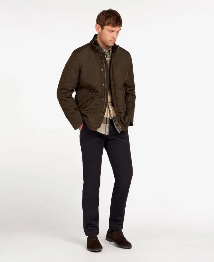 Men Quilted Jackets Barbour Powell Quilted Jacket Navy