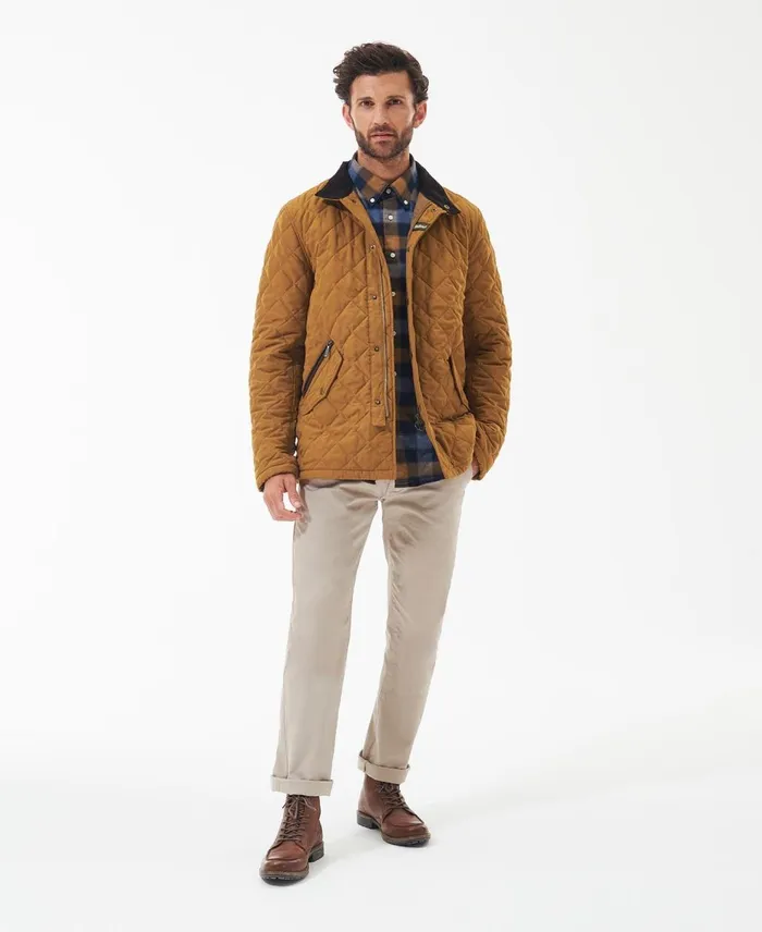 Men Quilted Jackets Barbour Shoveler Quilted Jacket Army Green Men Quilted Jackets Barbour Shoveler Quilted Jacket Army Green