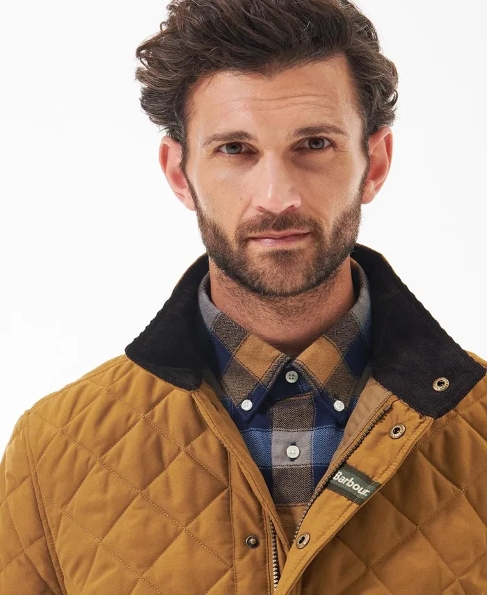 Men Quilted Jackets Barbour Shoveler Quilted Jacket Army Green Men Quilted Jackets Barbour Shoveler Quilted Jacket Army Green