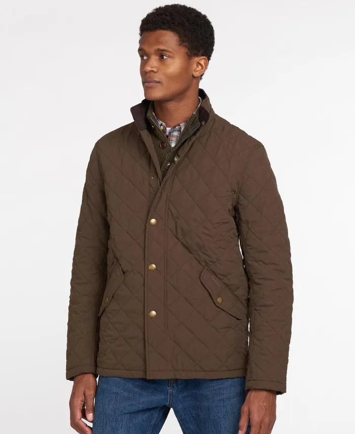 Men Quilted Jackets Barbour Shoveler Quilted Jacket Darksand