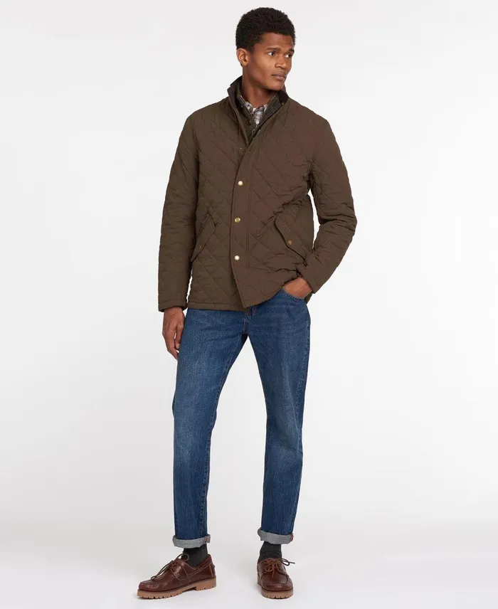 Men Quilted Jackets Barbour Shoveler Quilted Jacket Darksand