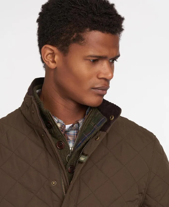 Men Quilted Jackets Barbour Shoveler Quilted Jacket Darksand