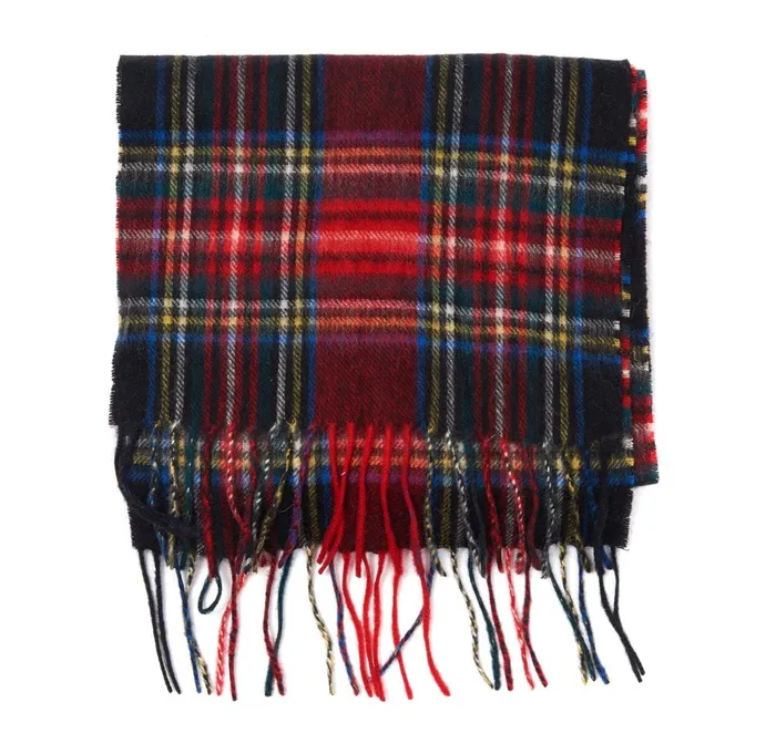 Men Scarves and Handkerchiefs Barbour New Check Tartan Scarf Black Stewart Men Scarves and Handkerchiefs Barbour New Check Tartan Scarf Black Stewart