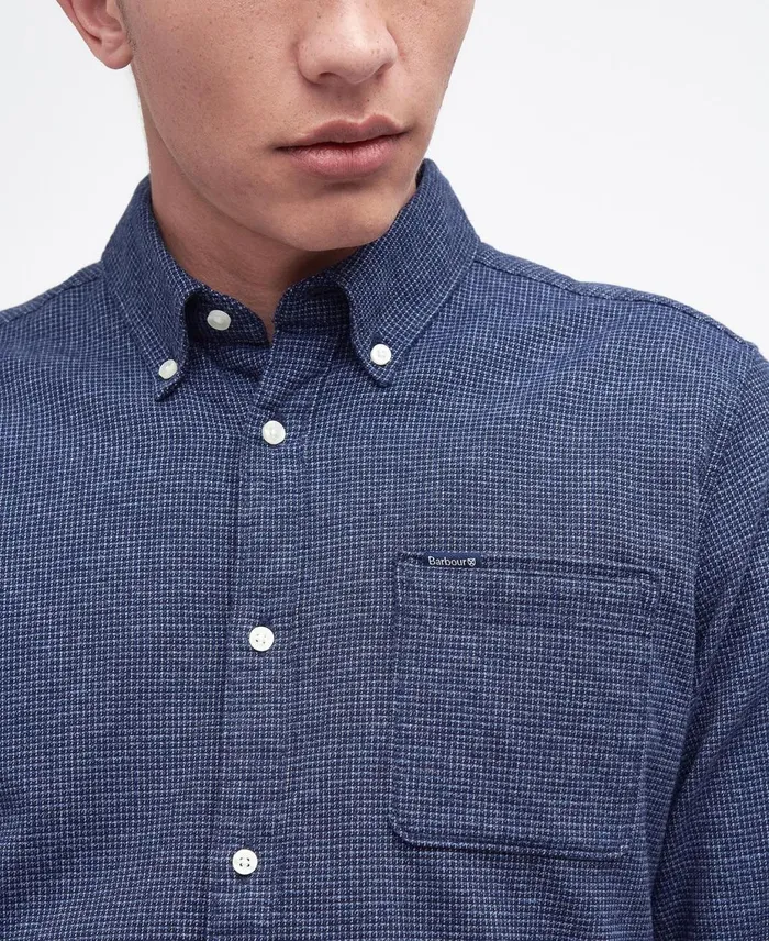 Men Shirts Barbour Bannock Tailored Shirt Classic Navy Men Shirts Barbour Bannock Tailored Shirt Classic Navy