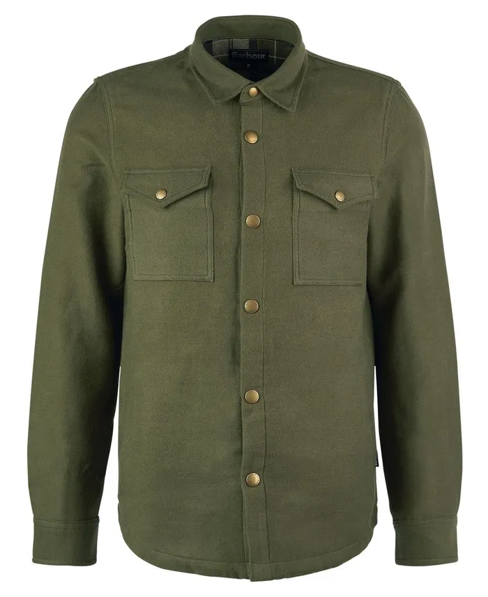 Men Shirts Barbour Carrbridge Overshirt Olive Men Shirts Barbour Carrbridge Overshirt Olive