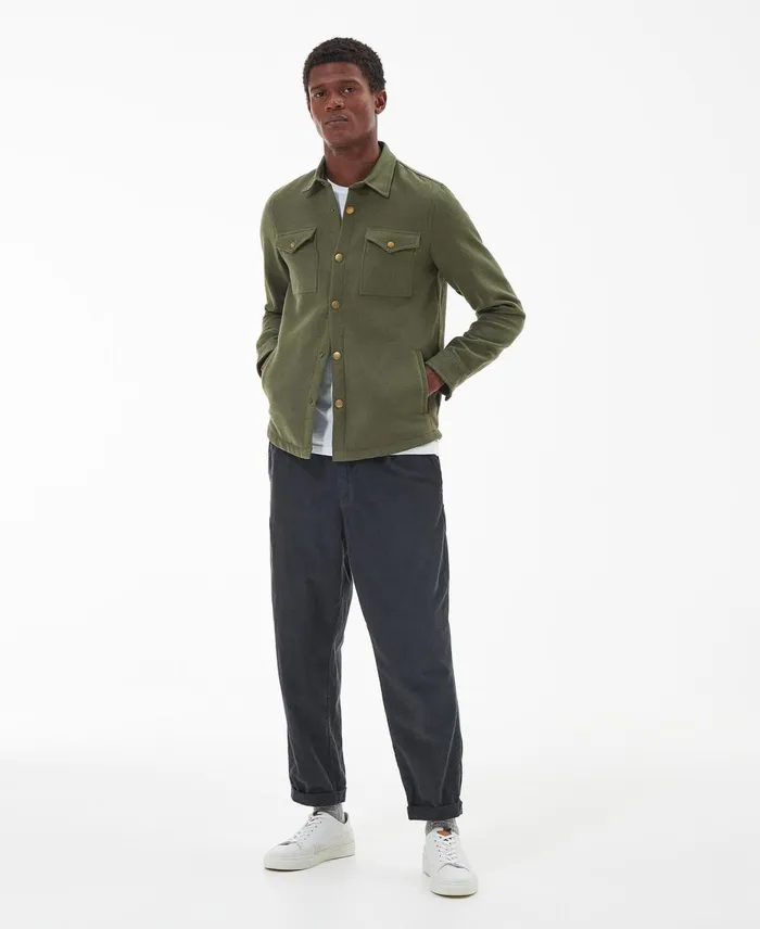 Men Shirts Barbour Carrbridge Overshirt Olive Men Shirts Barbour Carrbridge Overshirt Olive