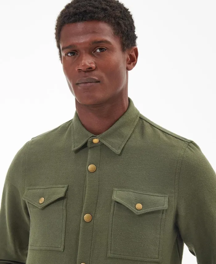 Men Shirts Barbour Carrbridge Overshirt Olive Men Shirts Barbour Carrbridge Overshirt Olive