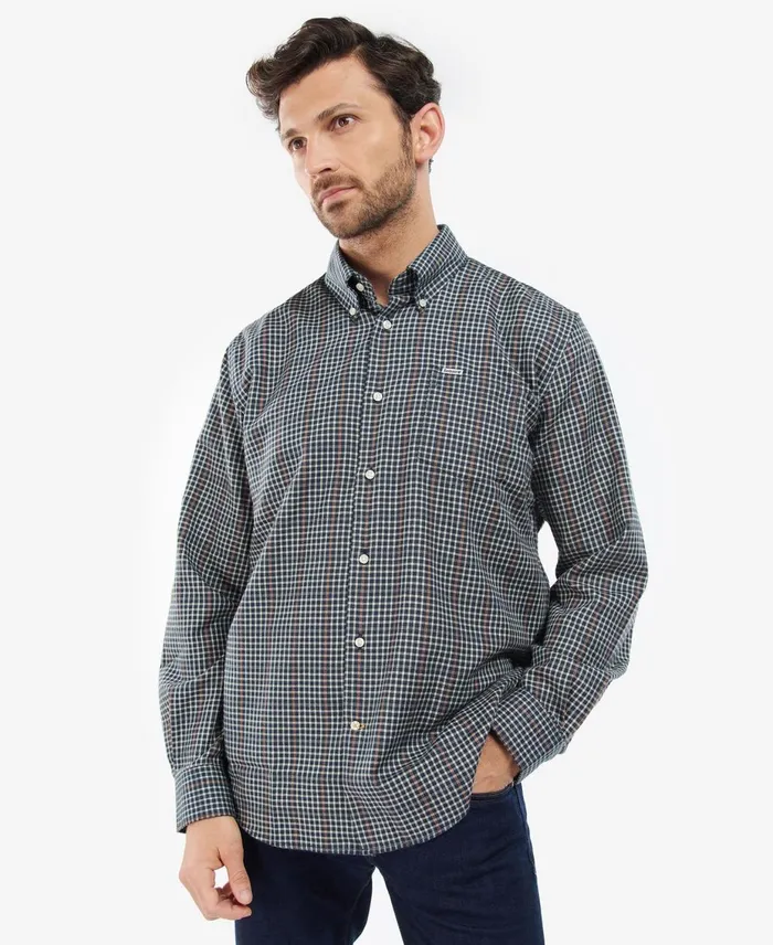 Men Shirts Barbour Henderson Thermo Weave Shirt Olive