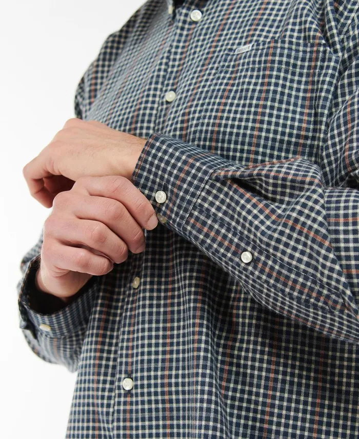 Men Shirts Barbour Henderson Thermo Weave Shirt Olive Men Shirts Barbour Henderson Thermo Weave Shirt Olive