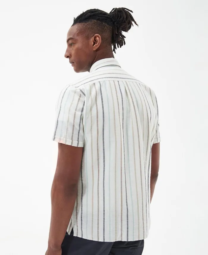 Men Shirts Barbour Roker Summer Shirt Ecru Men Shirts Barbour Roker Summer Shirt Ecru