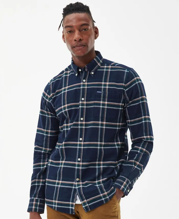Men Shirts Barbour Ronan Tailored Check Shirt Ecru