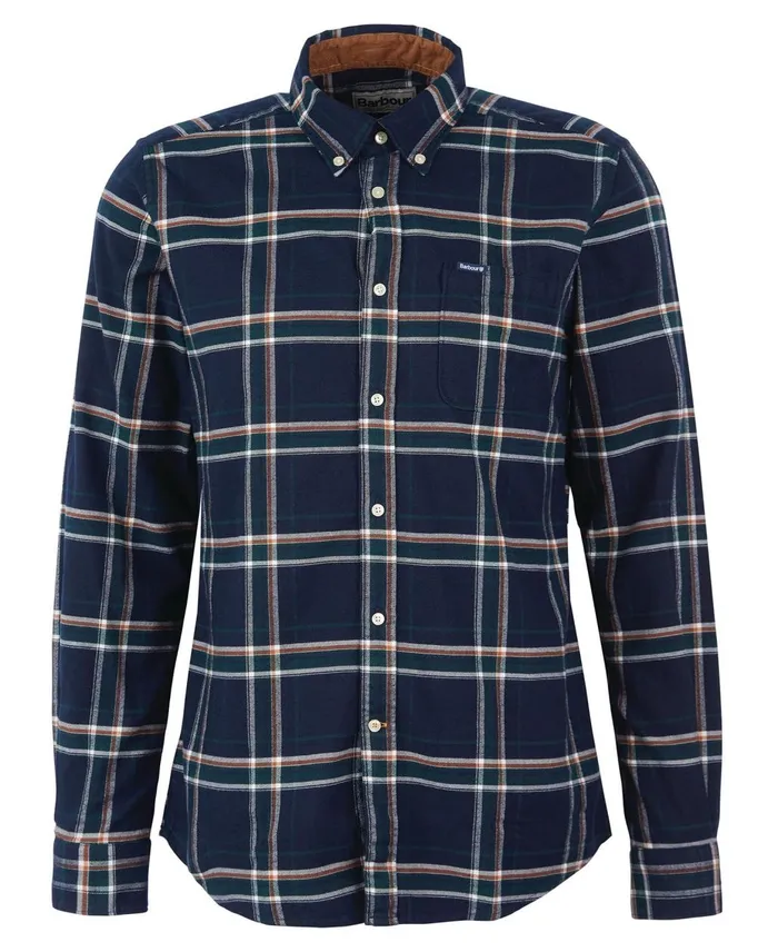 Men Shirts Barbour Ronan Tailored Check Shirt Ecru Men Shirts Barbour Ronan Tailored Check Shirt Ecru
