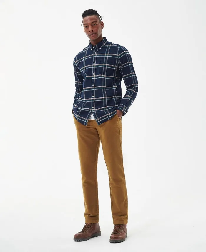Men Shirts Barbour Ronan Tailored Check Shirt Ecru Men Shirts Barbour Ronan Tailored Check Shirt Ecru