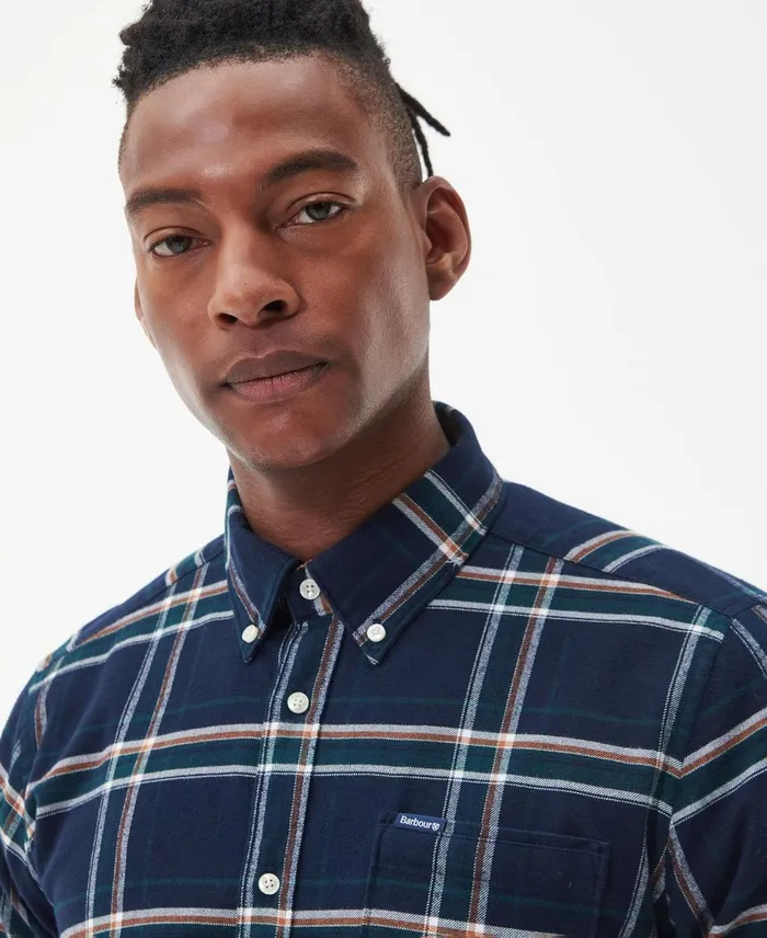 Men Shirts Barbour Ronan Tailored Check Shirt Ecru Men Shirts Barbour Ronan Tailored Check Shirt Ecru