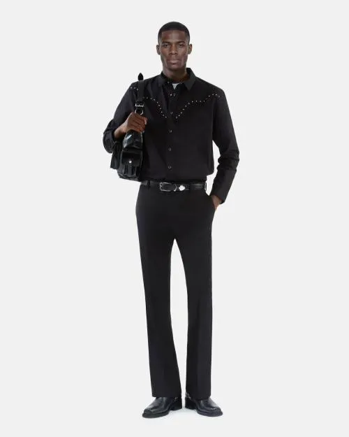 Men Shirts The Kooples Black WesternStyle Shirt Black