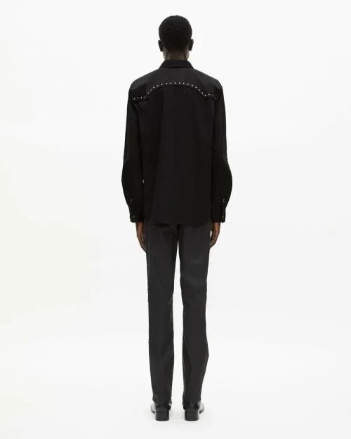 Men Shirts The Kooples Black WesternStyle Shirt Black