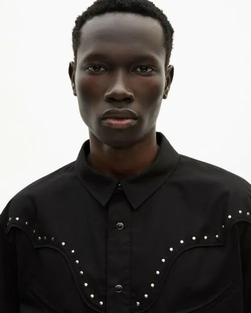 Men Shirts The Kooples Black WesternStyle Shirt Black