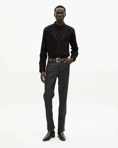 Men Shirts The Kooples Black WesternStyle Shirt Black