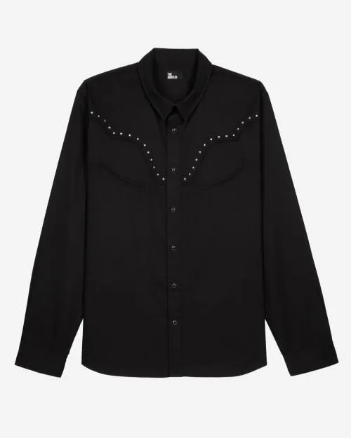 Men Shirts The Kooples Black WesternStyle Shirt Black