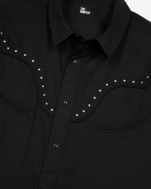 Men Shirts The Kooples Black WesternStyle Shirt Black