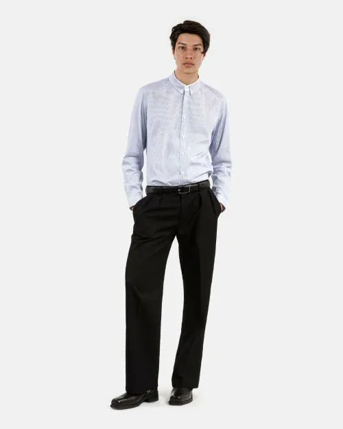 Men Shirts The Kooples Blue And White Striped Formal Shirt Blue White