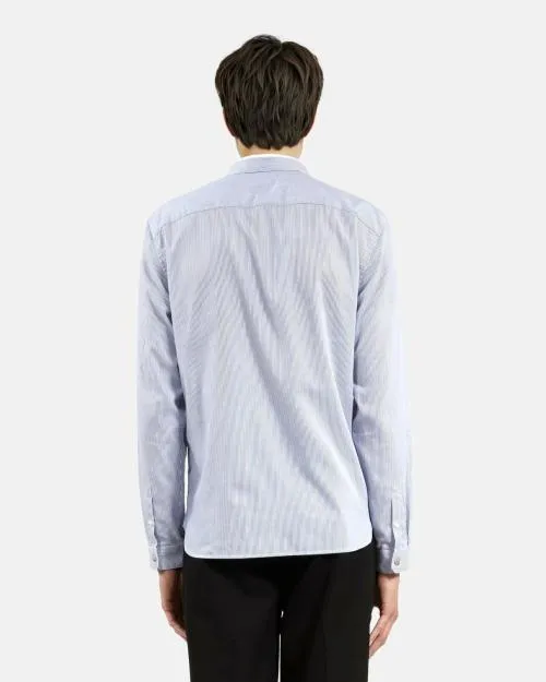 Men Shirts The Kooples Blue And White Striped Formal Shirt Blue White