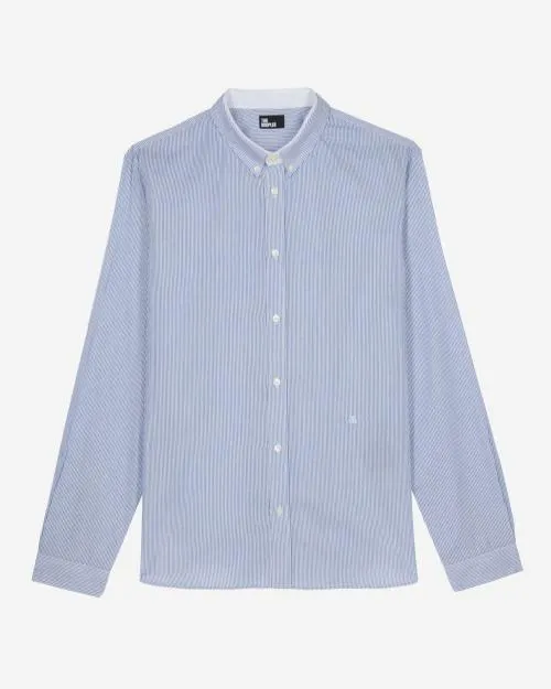 Men Shirts The Kooples Blue And White Striped Formal Shirt Blue White