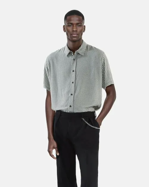 Men Shirts The Kooples ShortSleeved Floral Print Shirt Black White