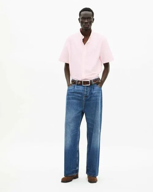 Men Shirts The Kooples ShortSleeved Pink Shirt Pale Pink