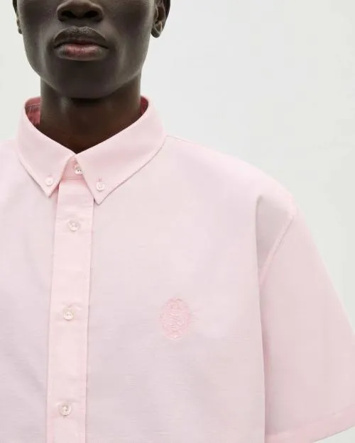 Men Shirts The Kooples ShortSleeved Pink Shirt Pale Pink