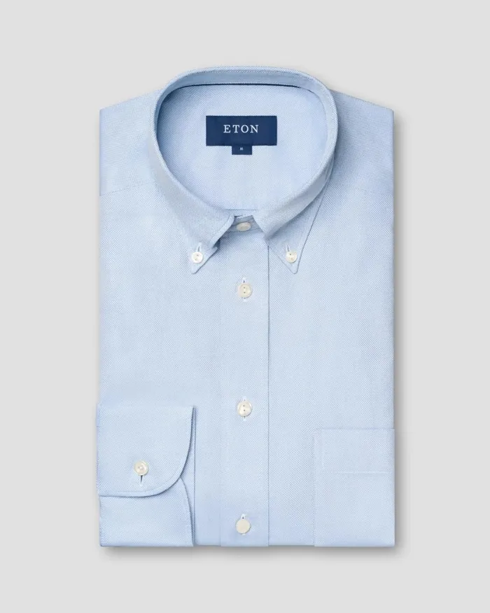 Men Solid Oxford Shirt Blue Eton Casual Shirts Men Solid Oxford Shirt Blue Eton Casual Shirts