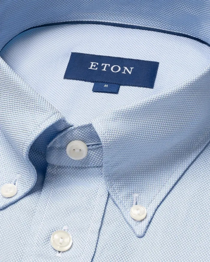 Men Solid Oxford Shirt Blue Eton Casual Shirts Men Solid Oxford Shirt Blue Eton Casual Shirts