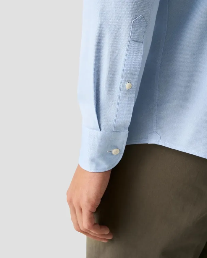 Men Solid Oxford Shirt Blue Eton Casual Shirts Men Solid Oxford Shirt Blue Eton Casual Shirts