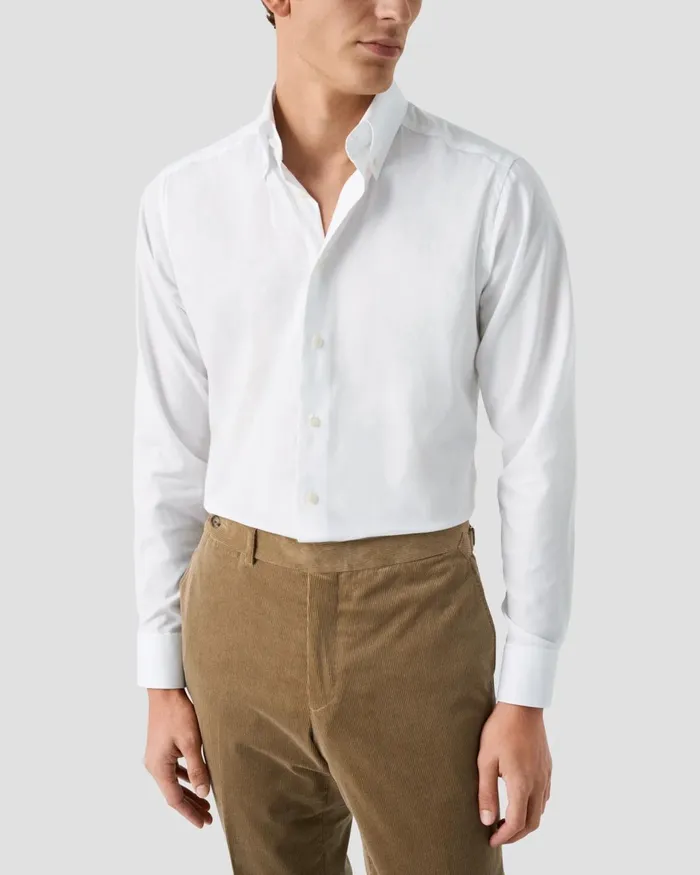 Men Solid Signature Oxford Shirt Eton Dress Shirts