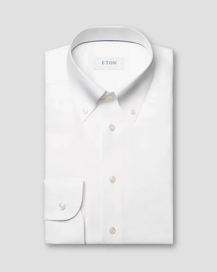 Men Solid Signature Oxford Shirt Eton Dress Shirts