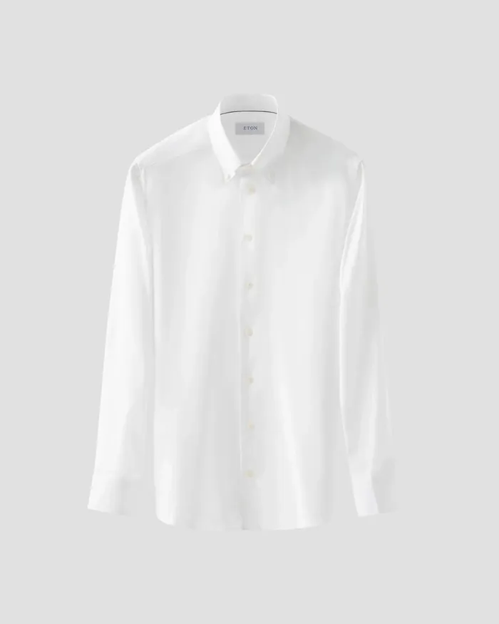 Men Solid Signature Oxford Shirt Eton Dress Shirts