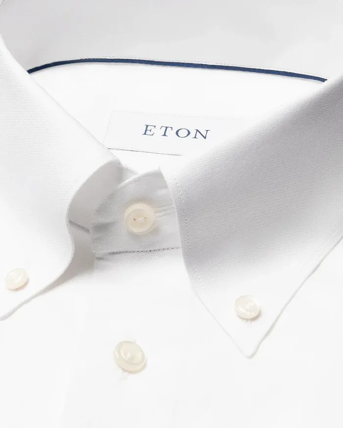 Men Solid Signature Oxford Shirt Eton Dress Shirts