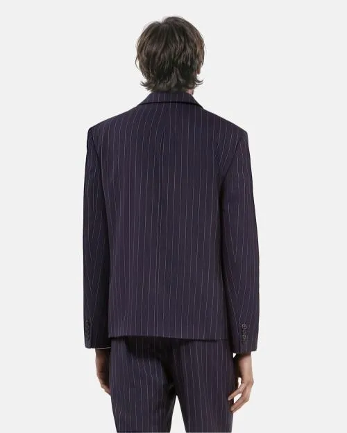 Men Suits The Kooples Blue Striped Suit Jacket Dark Navy