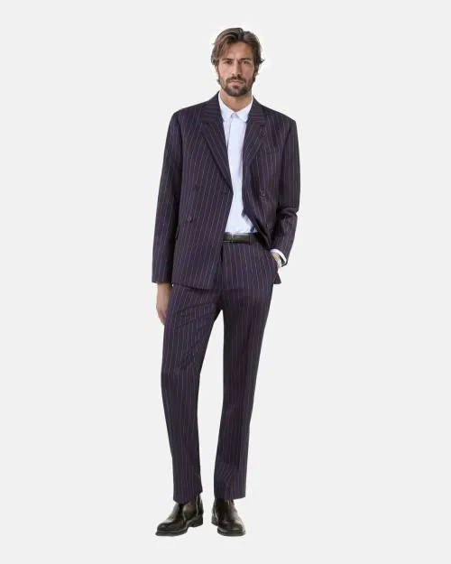 Men Suits The Kooples Blue Striped Suit Jacket Dark Navy