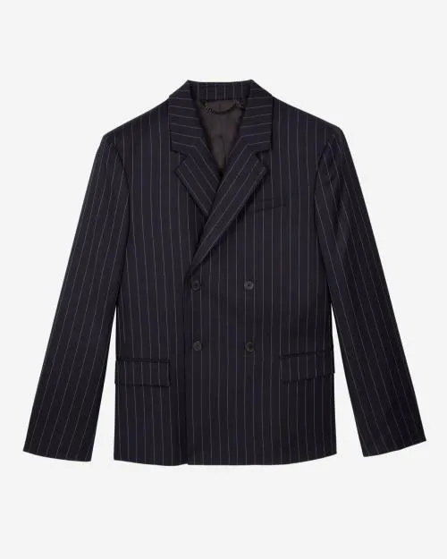 Men Suits The Kooples Blue Striped Suit Jacket Dark Navy