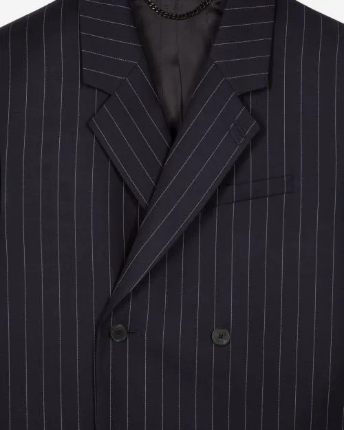Men Suits The Kooples Blue Striped Suit Jacket Dark Navy