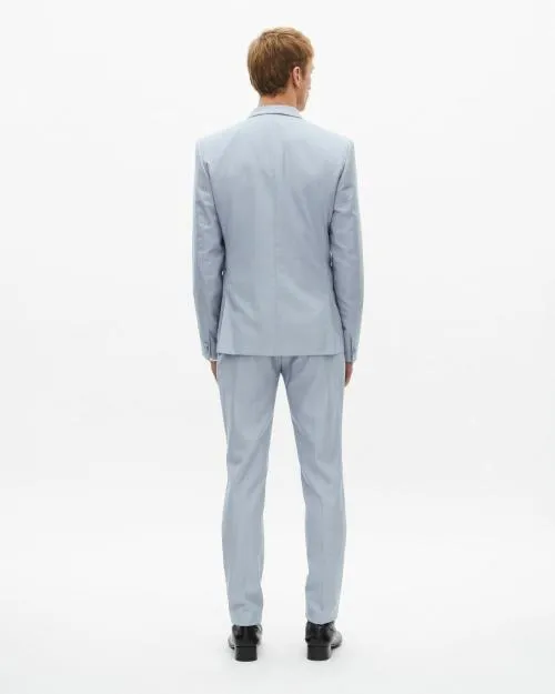 Men Suits The Kooples Light Blue Wool Suit Fitted Jacket Blue