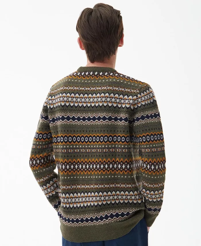 Men Sweaters Barbour Case Fair Isle Jumper Navy Marl Men Sweaters Barbour Case Fair Isle Jumper Navy Marl