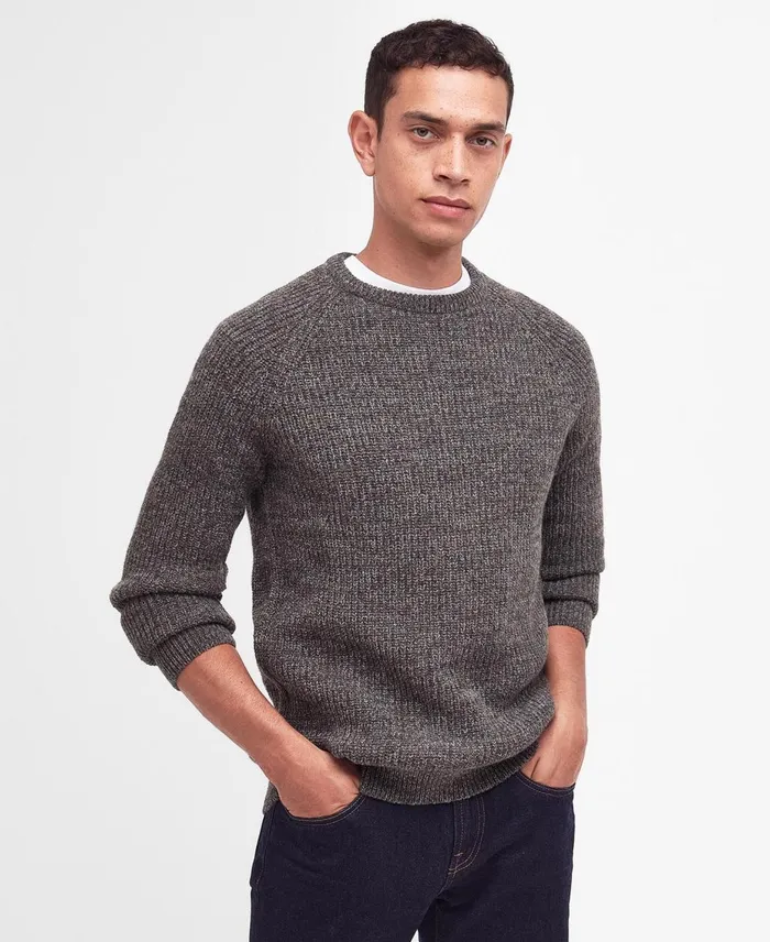 Men Sweaters Barbour Horseford Crew Neck Jumper Navy