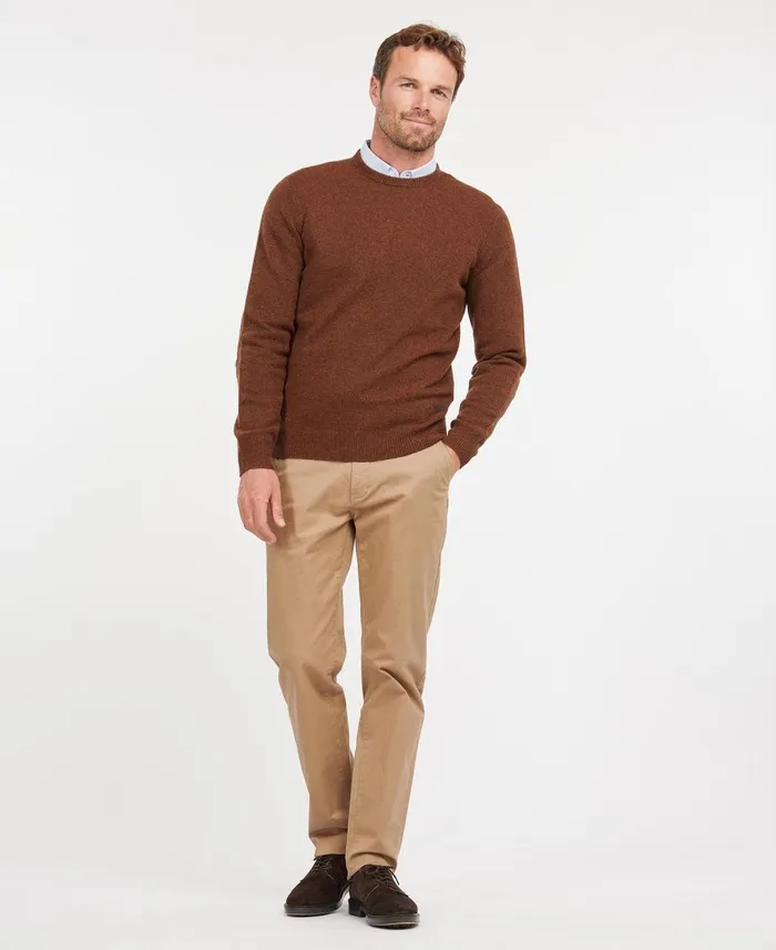 Men Sweaters Barbour Patch Crew Neck Sweater Charcoal Men Sweaters Barbour Patch Crew Neck Sweater Charcoal