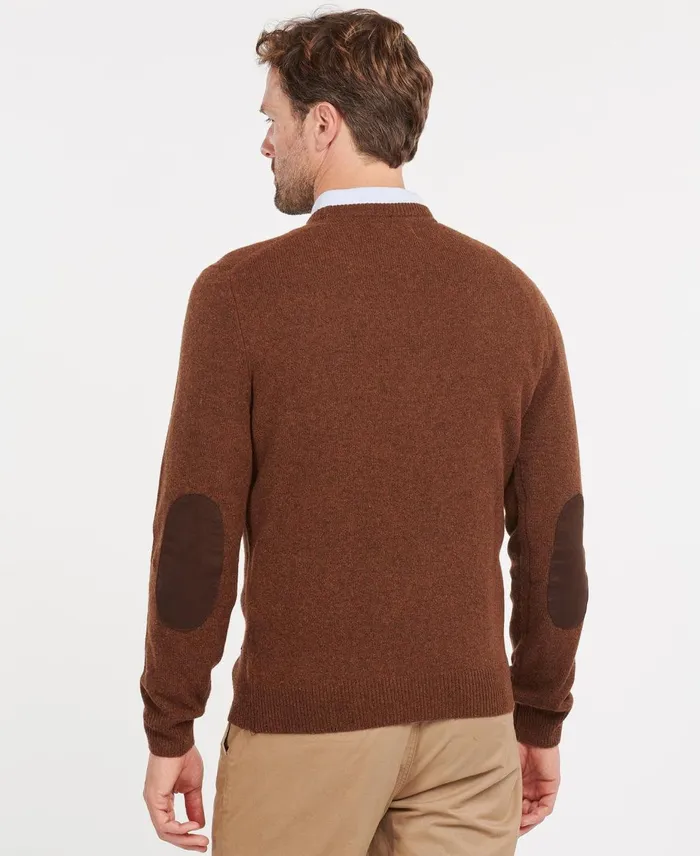 Men Sweaters Barbour Patch Crew Neck Sweater Charcoal Men Sweaters Barbour Patch Crew Neck Sweater Charcoal