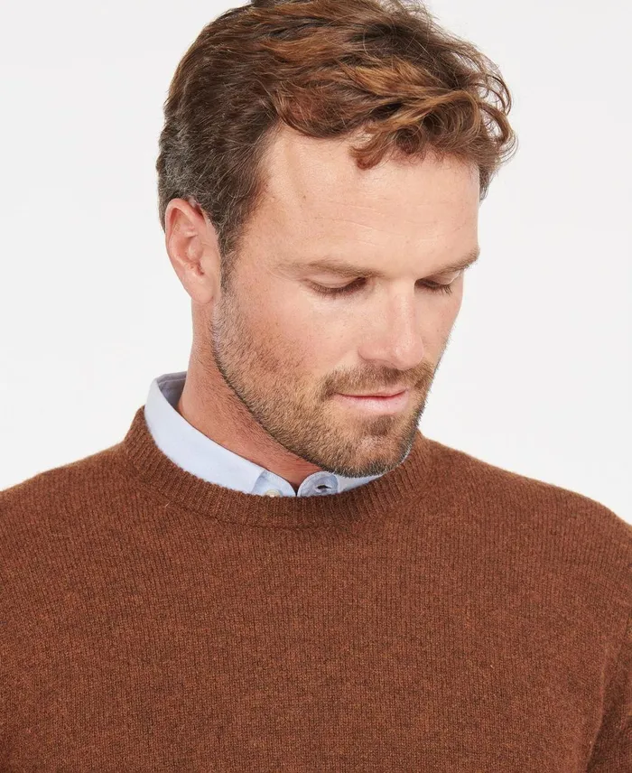 Men Sweaters Barbour Patch Crew Neck Sweater Charcoal Men Sweaters Barbour Patch Crew Neck Sweater Charcoal