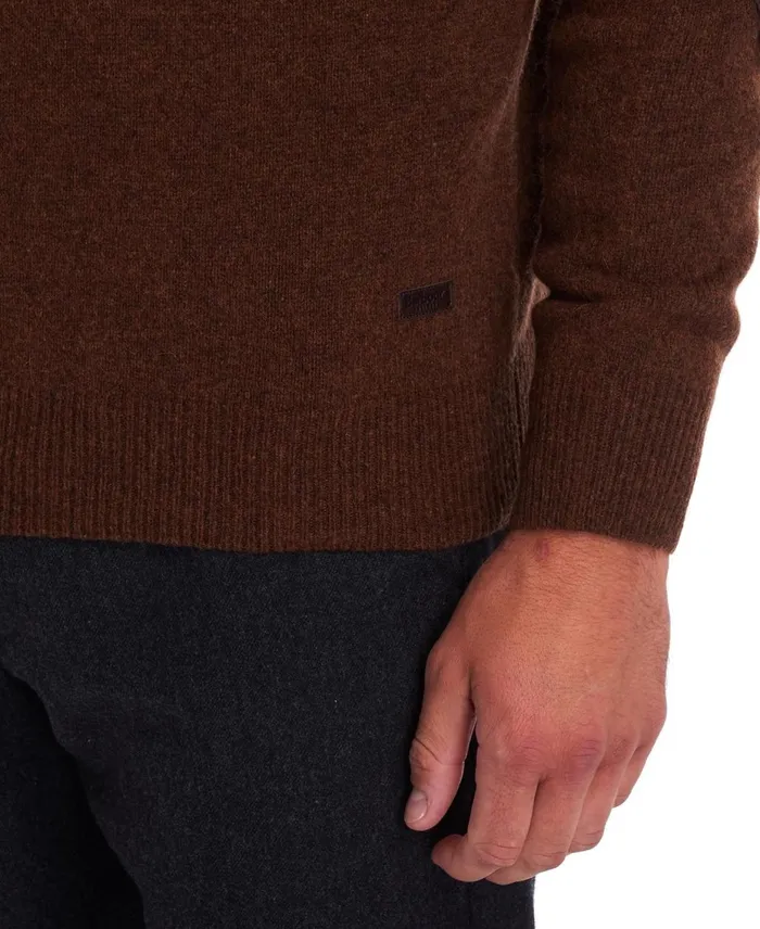 Men Sweaters Barbour Patch Crew Neck Sweater Charcoal Men Sweaters Barbour Patch Crew Neck Sweater Charcoal