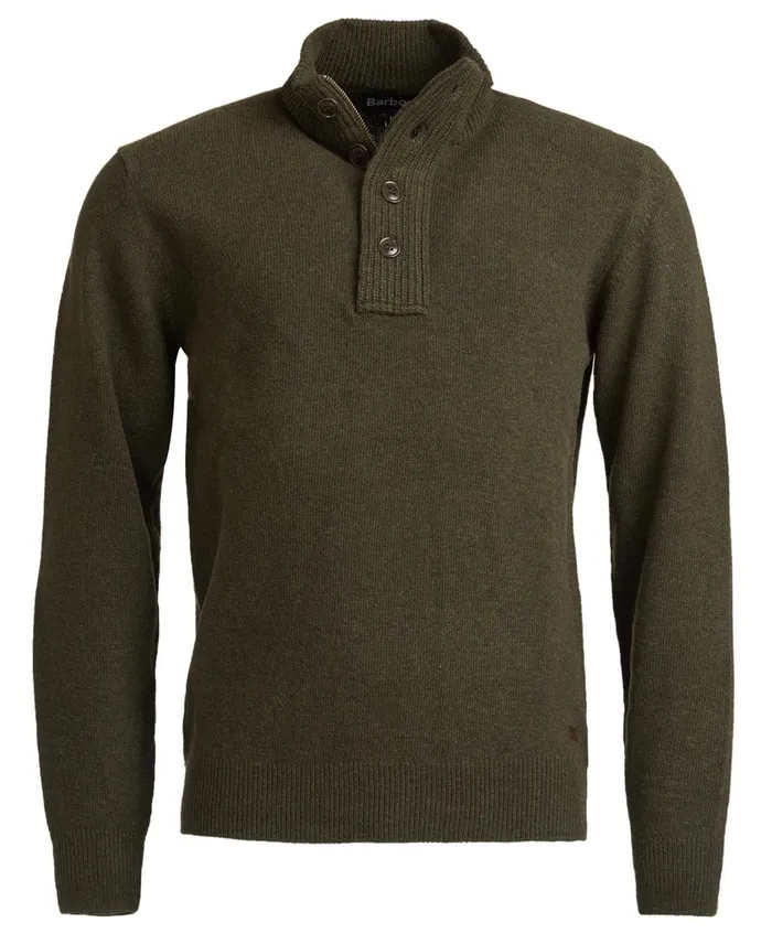 Men Sweaters Barbour Patch Half Zip Sweater Stone Men Sweaters Barbour Patch Half Zip Sweater Stone