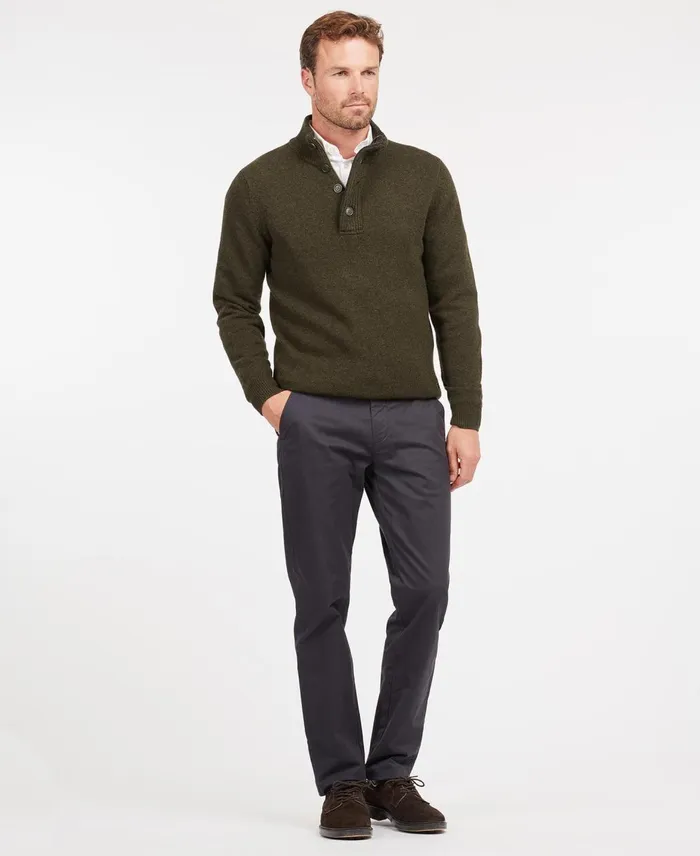 Men Sweaters Barbour Patch Half Zip Sweater Stone Men Sweaters Barbour Patch Half Zip Sweater Stone